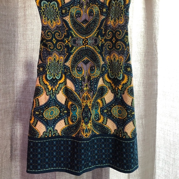 London Times Blue Paisley Print Sheath Dress - Picture 2 of 4